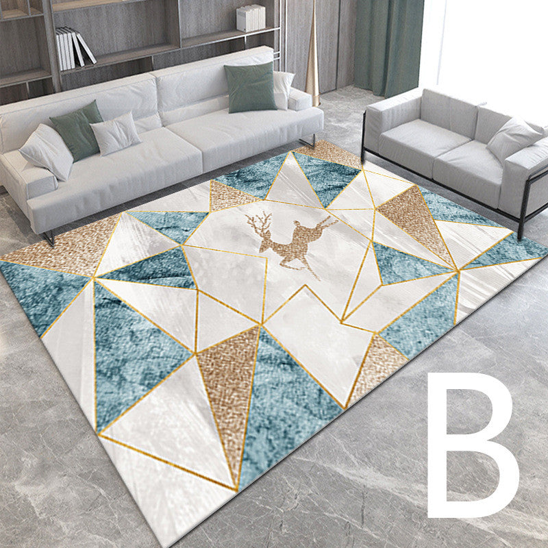 3D Light Luxury Style Floor Mats Bedroom Bedside Carpets