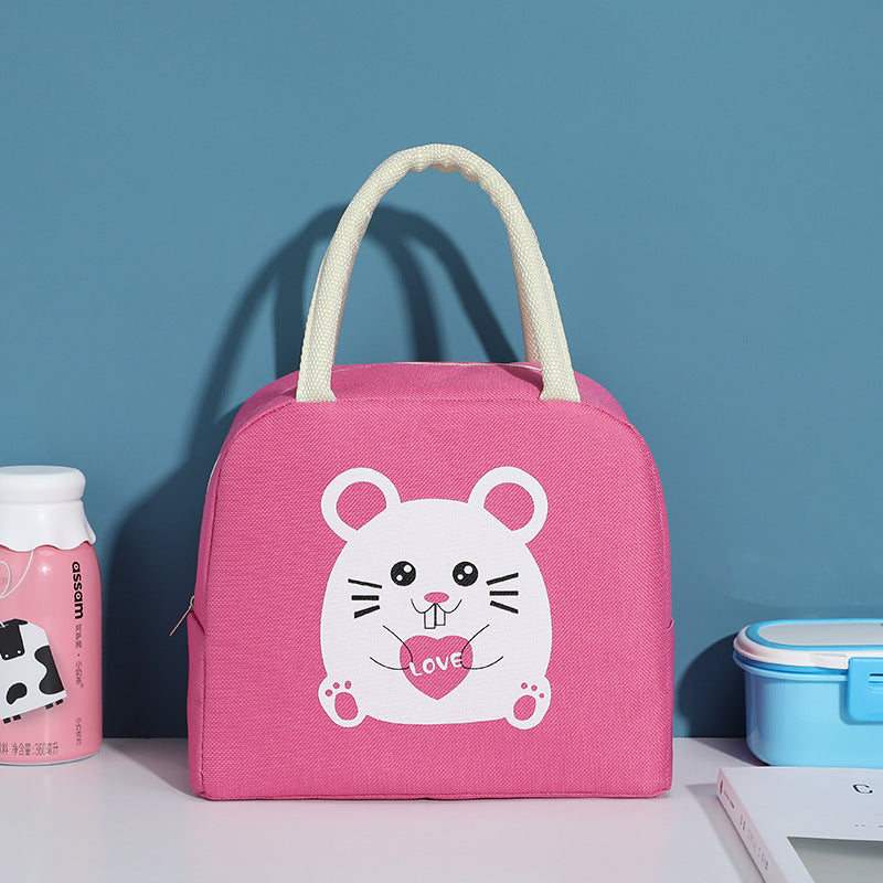 Thickened Aluminum Foil Insulation Bag Lunch Bag Canvas Large Tote Bag With Rice