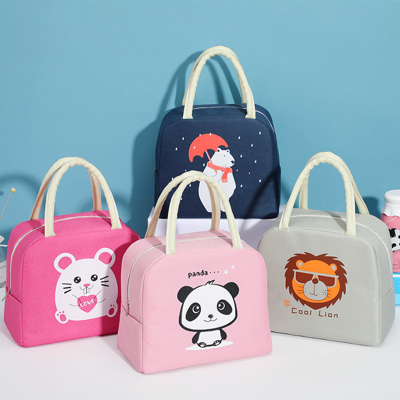 Thickened Aluminum Foil Insulation Bag Lunch Bag Canvas Large Tote Bag With Rice