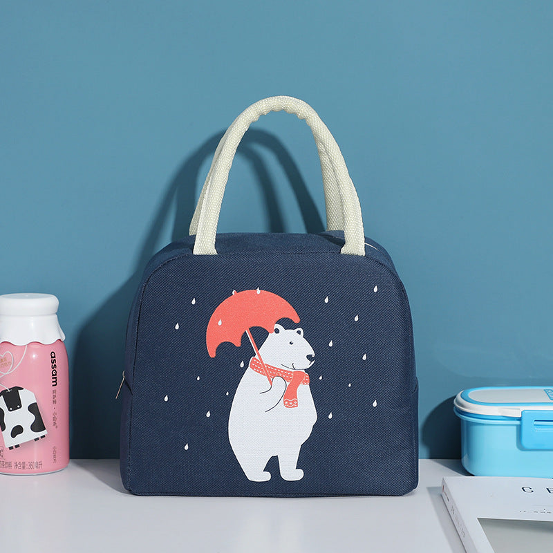 Thickened Aluminum Foil Insulation Bag Lunch Bag Canvas Large Tote Bag With Rice