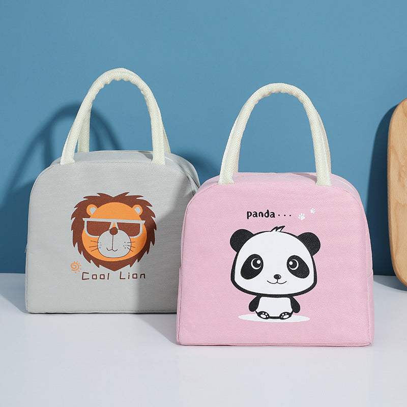 Thickened Aluminum Foil Insulation Bag Lunch Bag Canvas Large Tote Bag With Rice