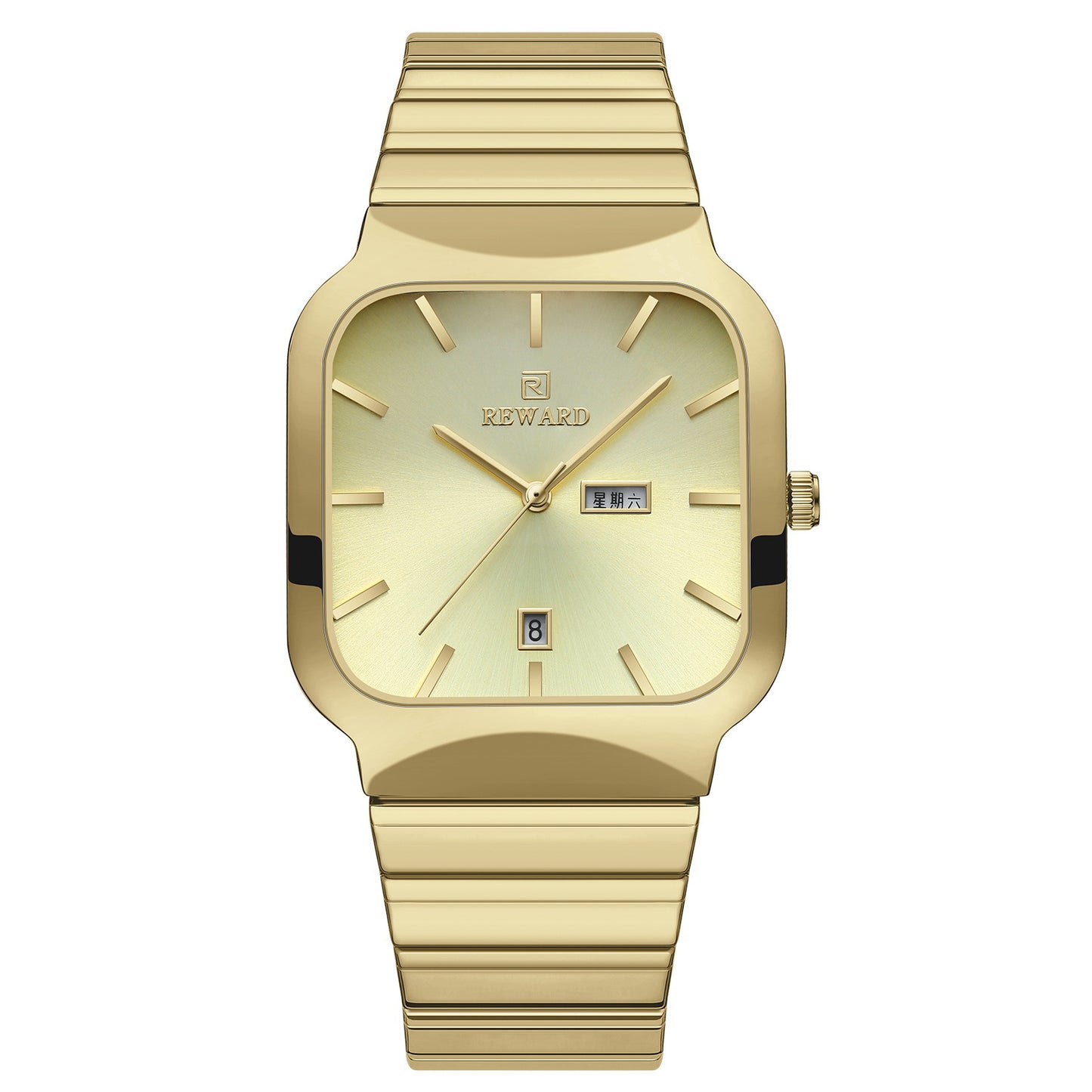 Square Double-point Casual Couple Functional Watch