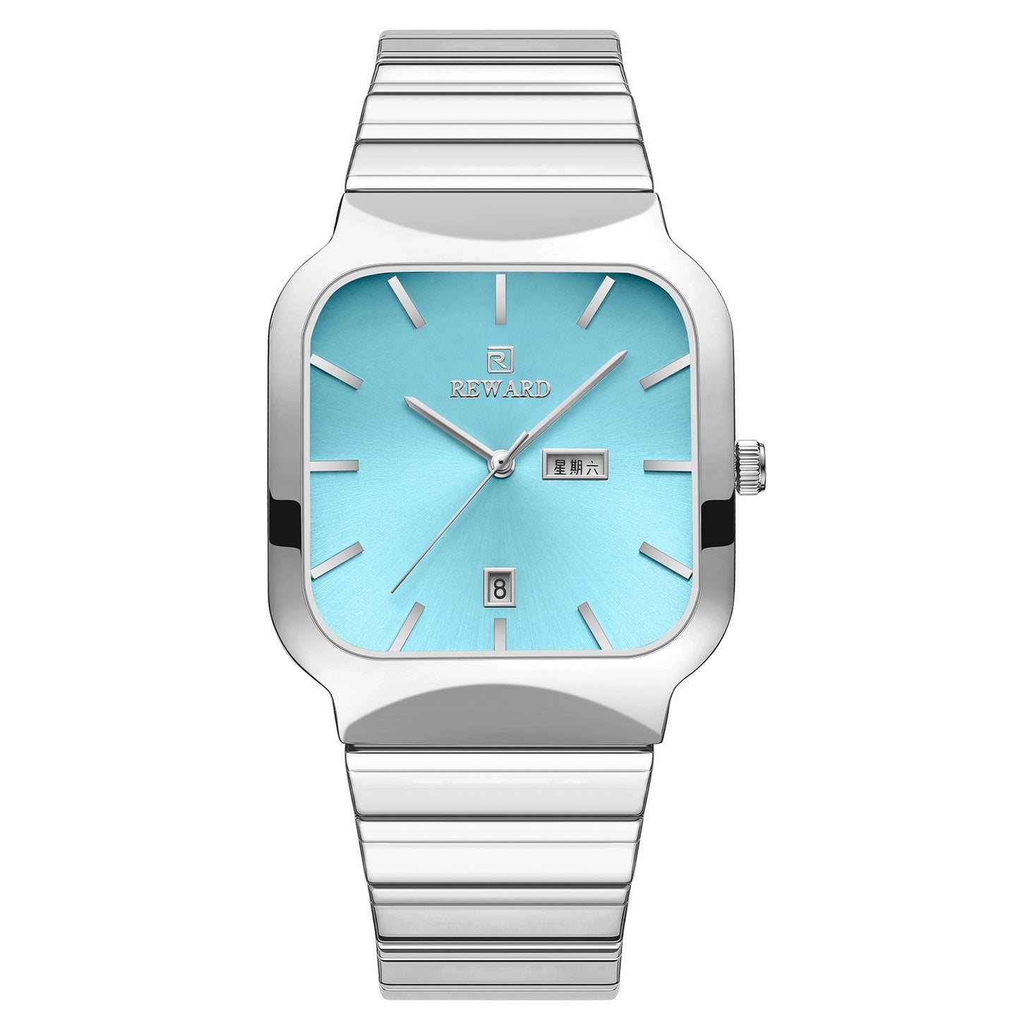 Square Double-point Casual Couple Functional Watch