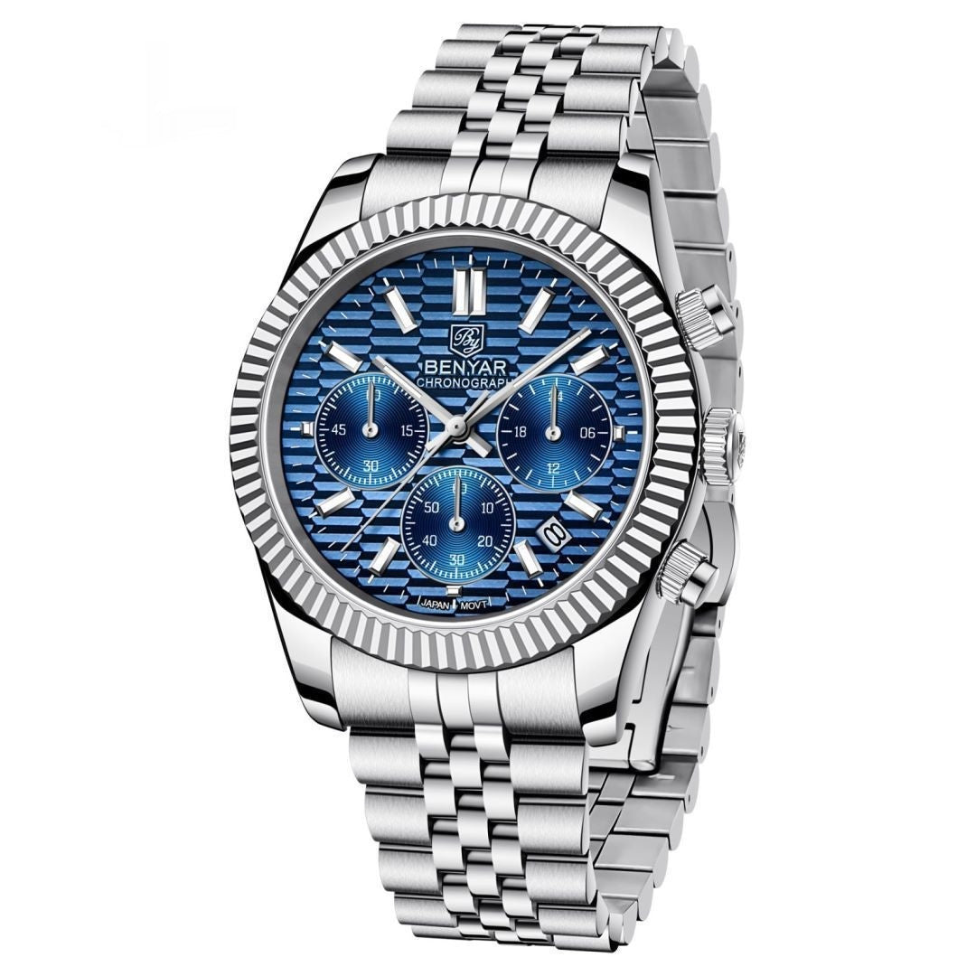 Stainless Steel Calendar Luminous Sports Fashion Men's Quartz Watch