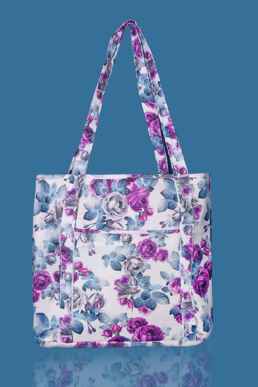 Quilted Tote Bags Purple