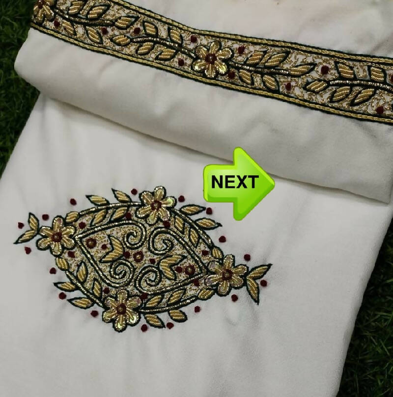 Heavy Zardosi Hand Work Kurta Saya