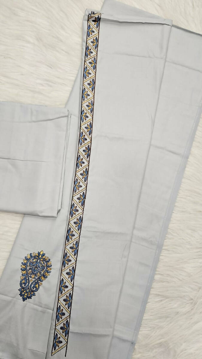 Kasabi Work Kurta Saya Set Grey