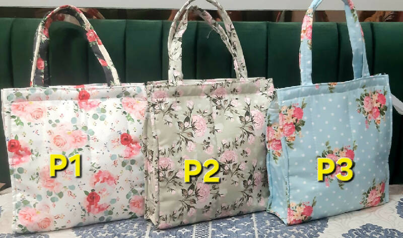 Semi Quilted Tote Bags