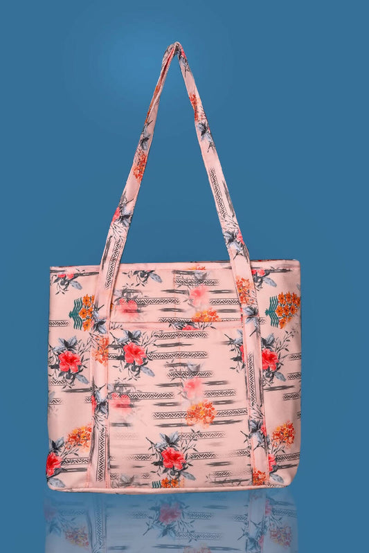 Quilted Tote Bags Peach