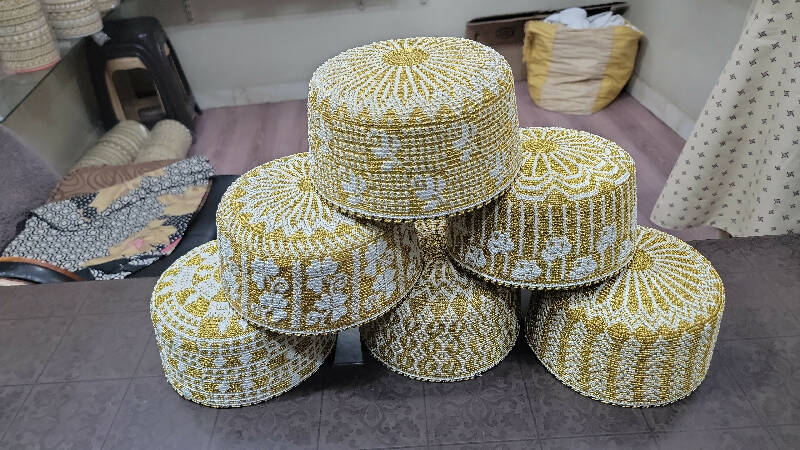 Full Golden Kasab Topi Size 22.5