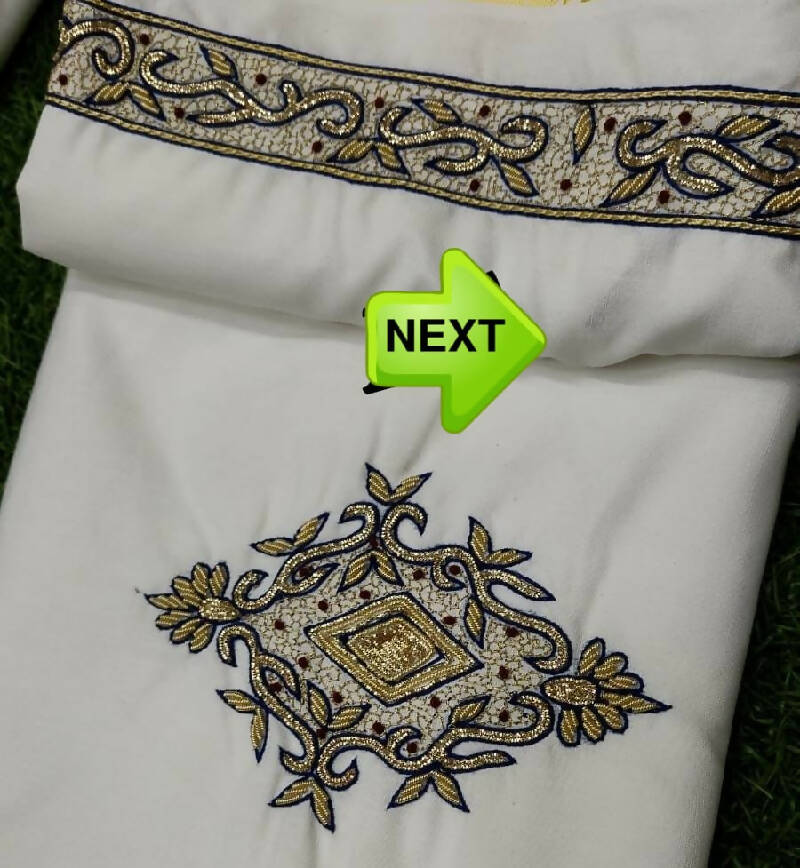 Heavy Zardosi Hand Work Kurta Saya