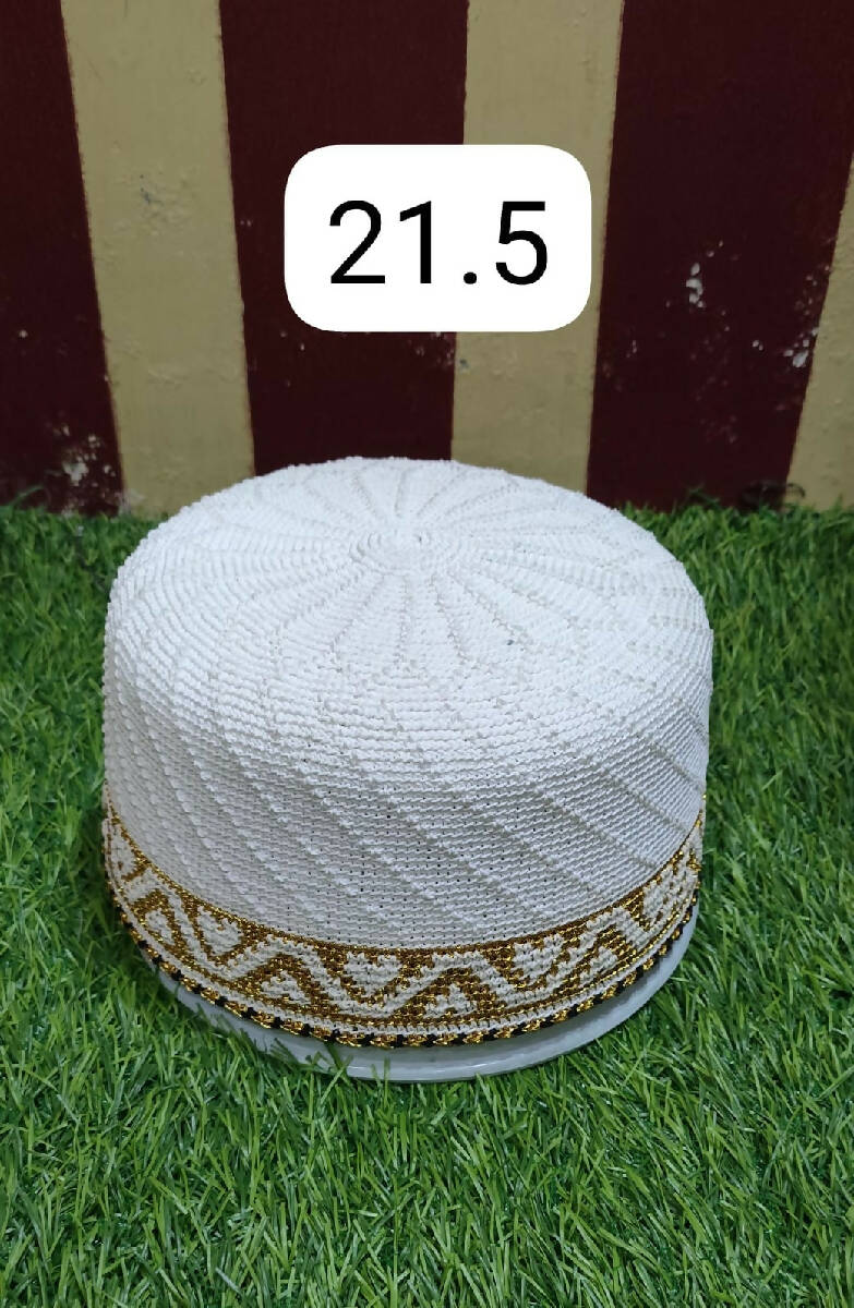 Mens White Topi 21.5
