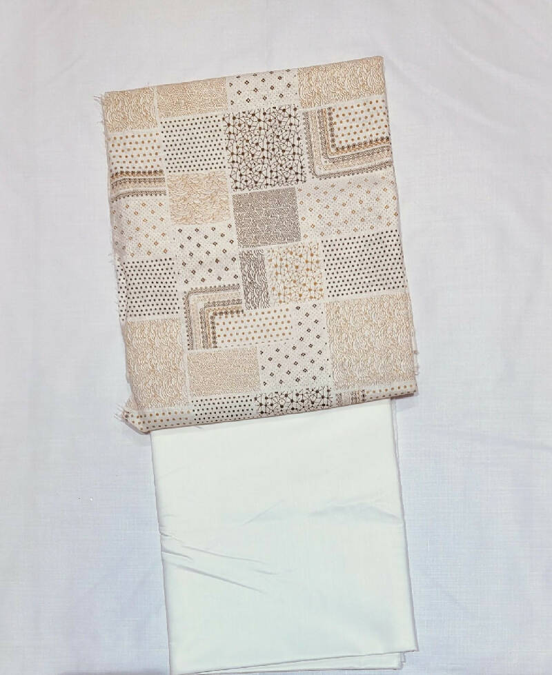 Broader Print Kurta Izar Saya