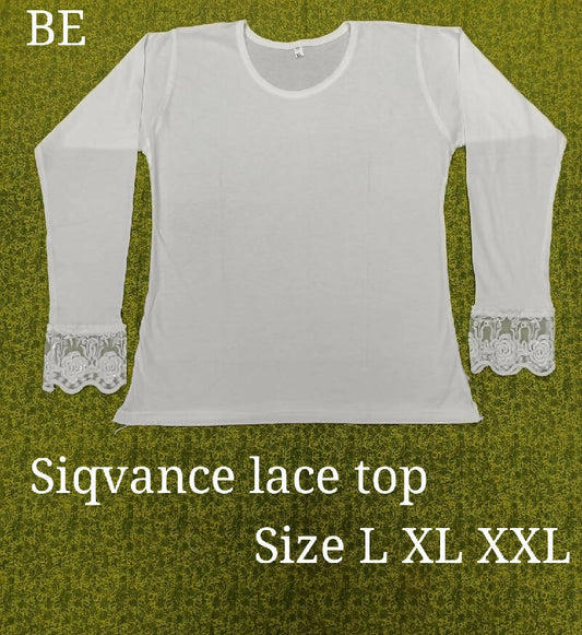 Sequence Lace Top White