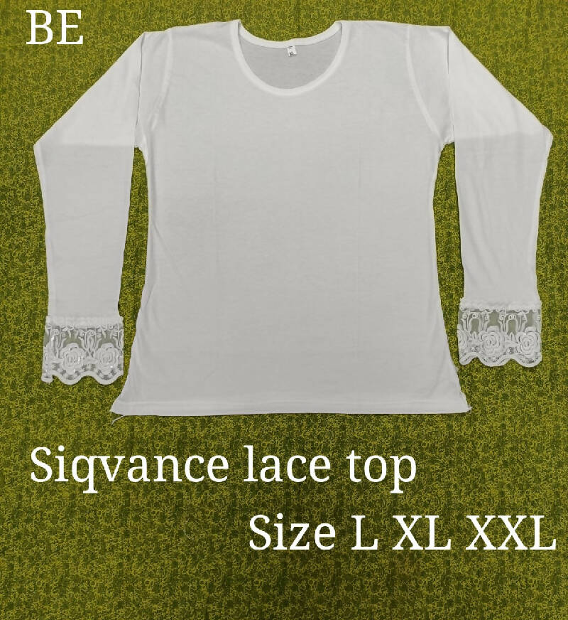 Sequence Lace Top White