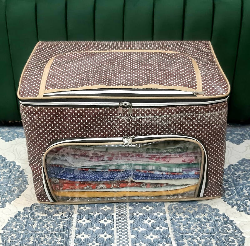 Jumbo Size Cloth Organizer Brown