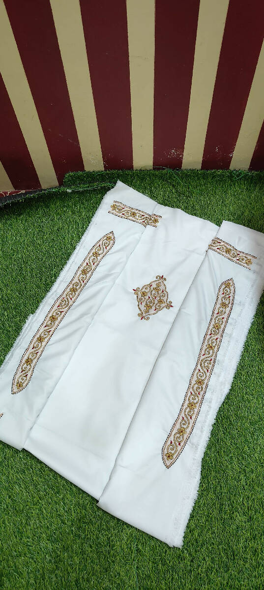 Embroidery Work Mens Kurta Saya Material