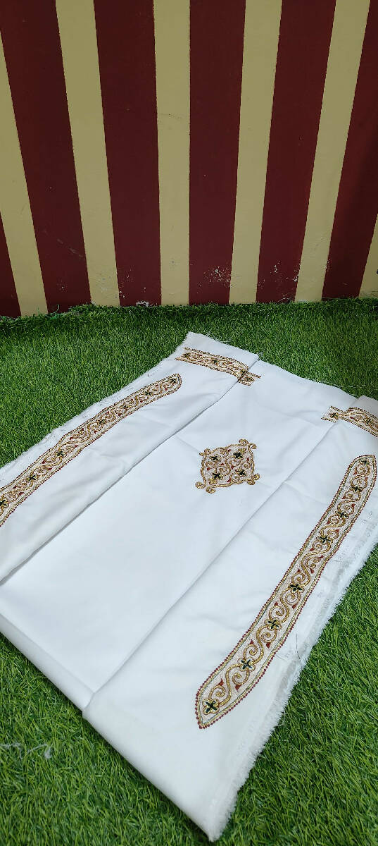 Embroidery Work Mens Kurta Saya Material