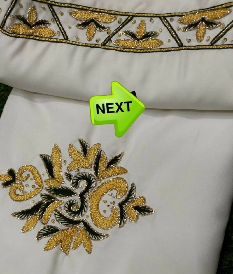 Heavy Zardosi Hand Work Kurta Saya