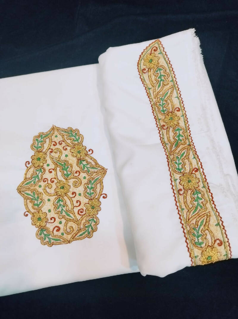 Heavy Golden Kasab Kurta Saya Set