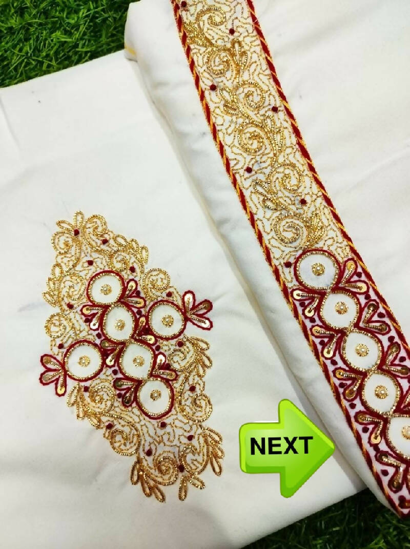 Heavy Zardosi Hand Work Kurta Saya