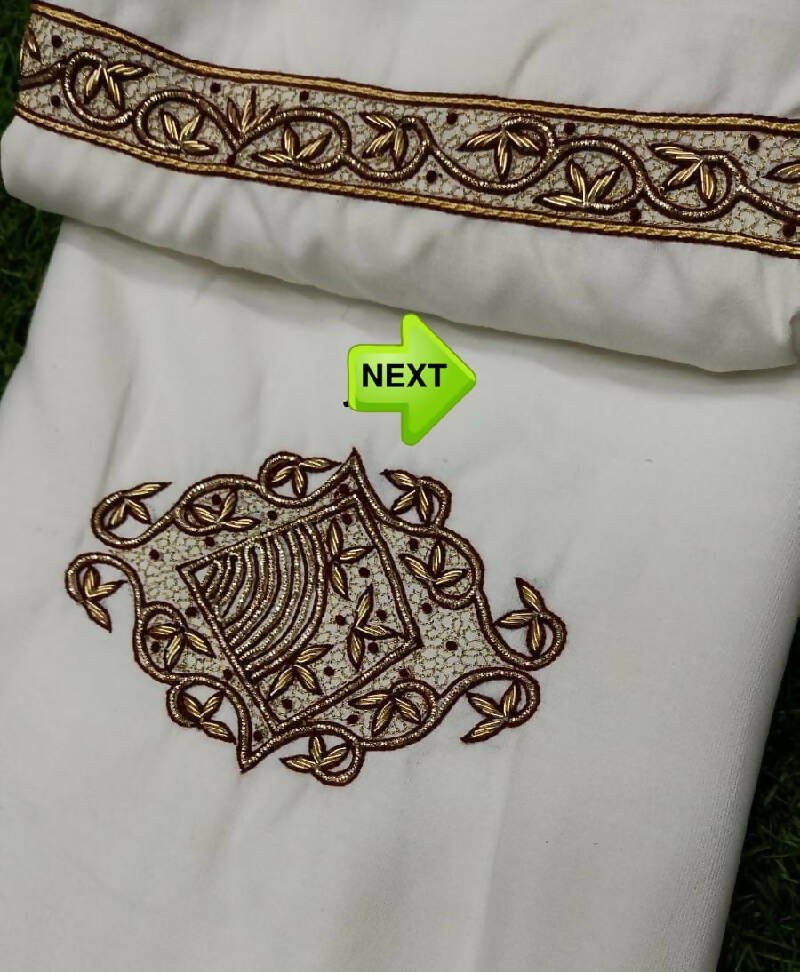 Heavy Zardosi Hand Work Kurta Saya