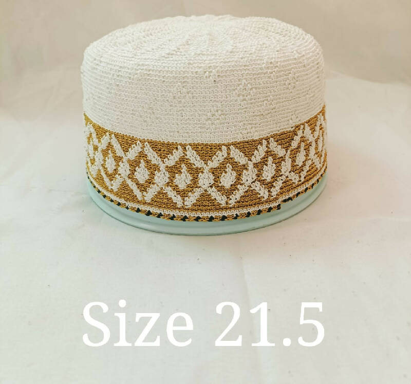 Mens White Topi 21.5