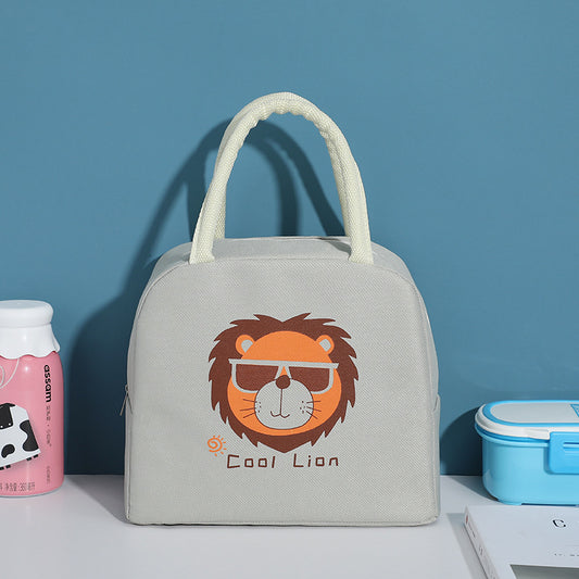 Thickened Aluminum Foil Insulation Bag Lunch Bag Canvas Large Tote Bag With Rice
