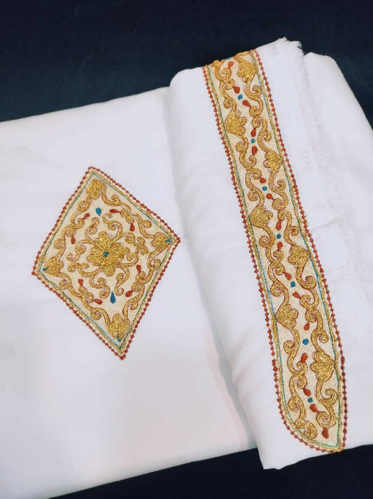 Heavy Golden Kasab Kurta Saya Set