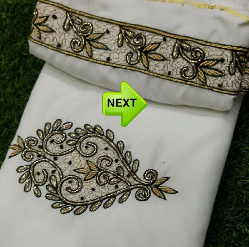 Heavy Zardosi Hand Work Kurta Saya
