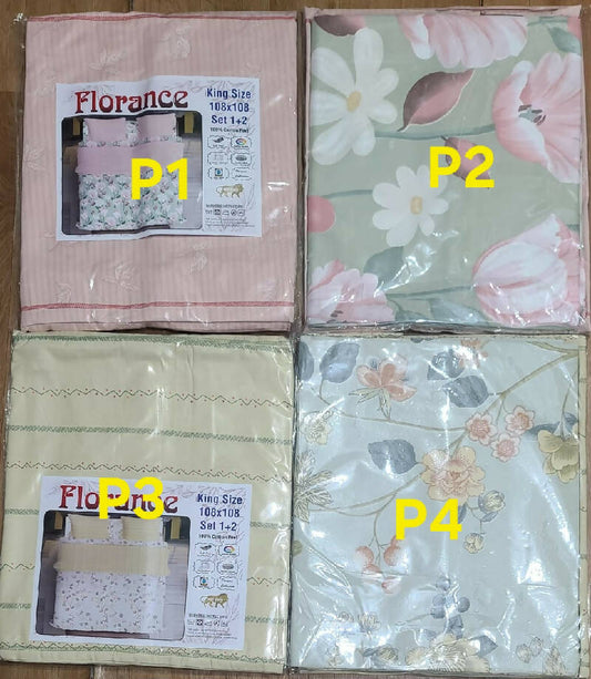 King-size Bedsheet 3D Florance