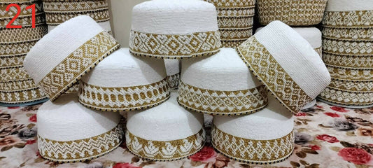 White Topi Size 21