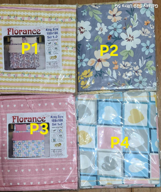 King-size Bedsheet 3D Florance