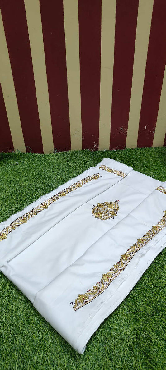 Embroidery Work Mens Kurta Saya Material