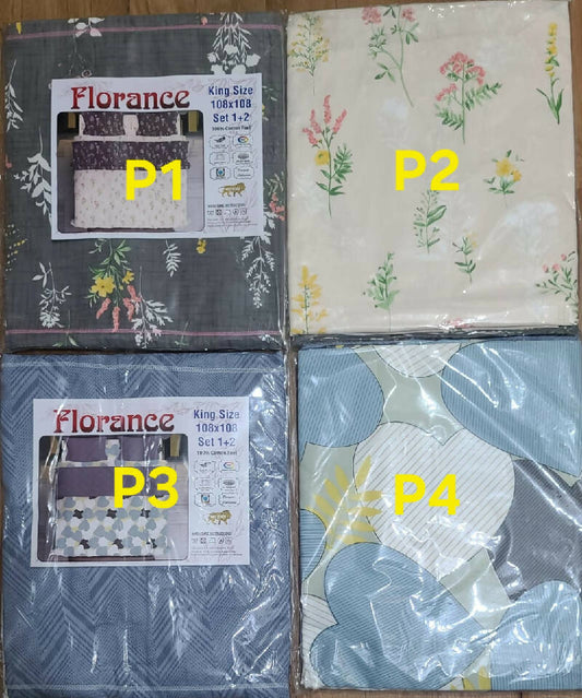 King-size Bedsheet 3D Florance