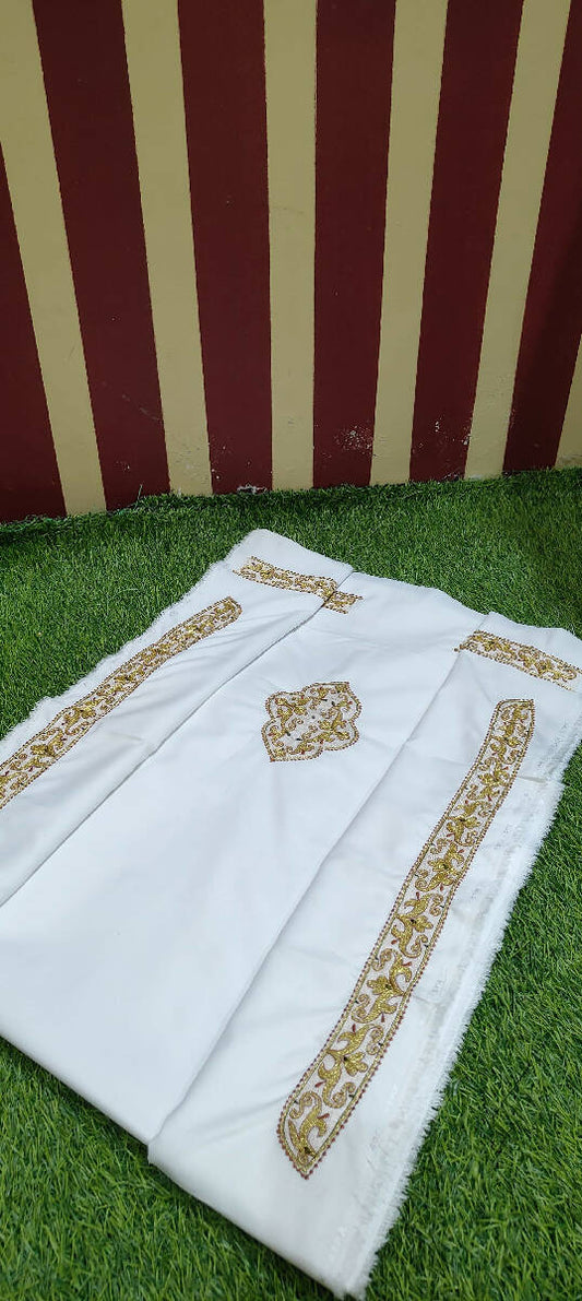 Embroidery Work Mens Kurta Saya Material