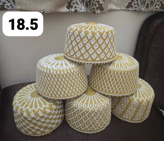 Gents Golden Topi Size 18.5