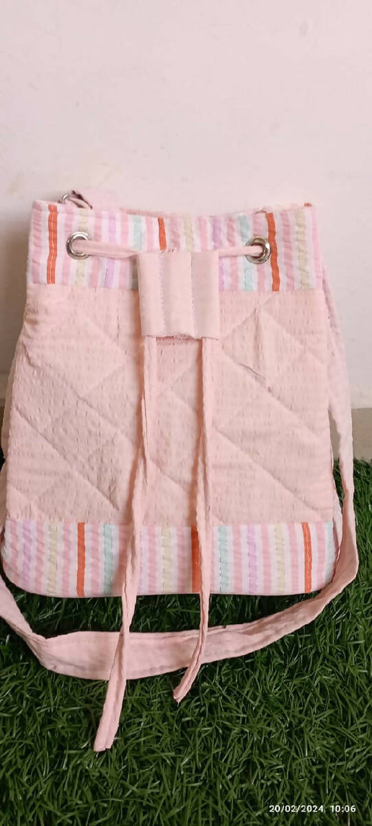 Quilted bucket bag