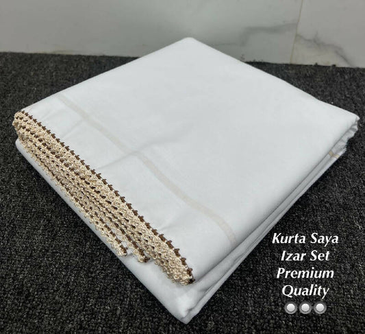 Ohbat Plain Kurta Saya set with Makkhi