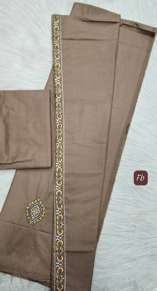 Kasabi Work Kurta Saya Set Chocolate