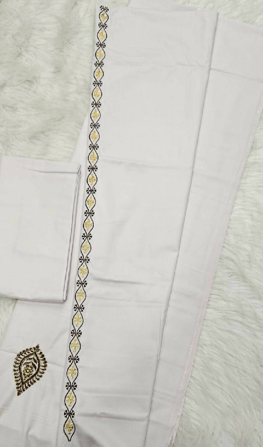 Kasabi Work Kurta Saya Set White