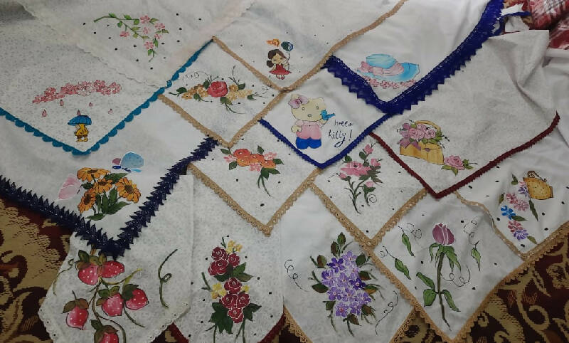 Scarfs - Fancy Braso Hand Painted Free Size