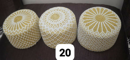 Gents Golden Topi Size 20