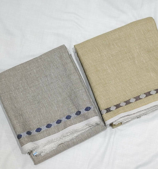 Plain Border Color Kurta Saya Material
