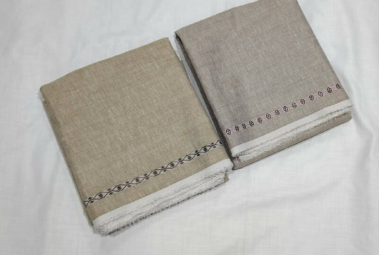 Plain Border Color Kurta Saya Material