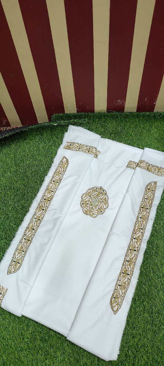 Embroidery Work Mens Kurta Saya Material