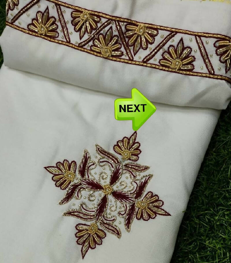 Heavy Zardosi Hand Work Kurta Saya