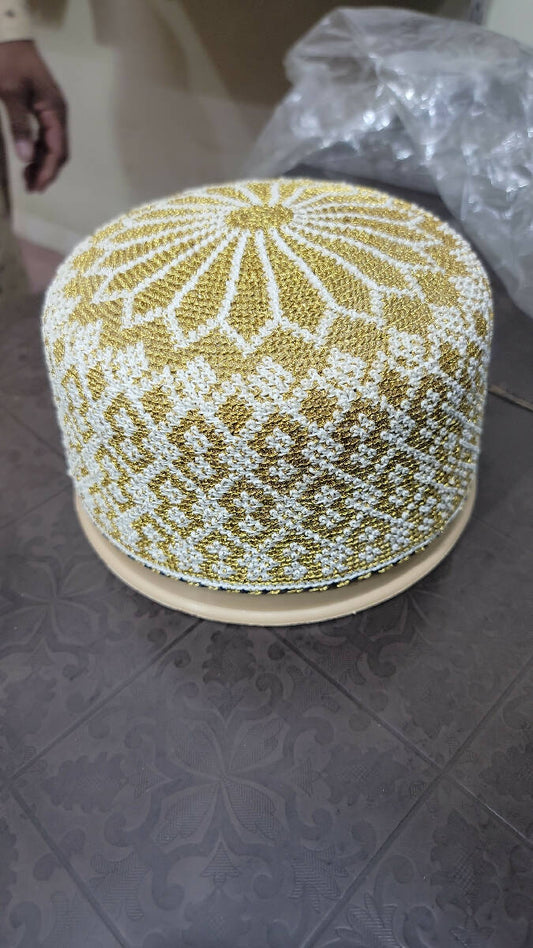 Full Golden Kasab Topi Size 22.5