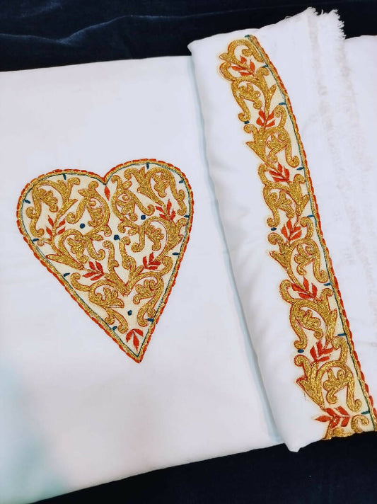 Heavy Golden Kasab Kurta Saya Set