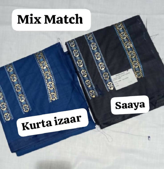 Aali Qadr Style Colored Kurta Saya MixMatch